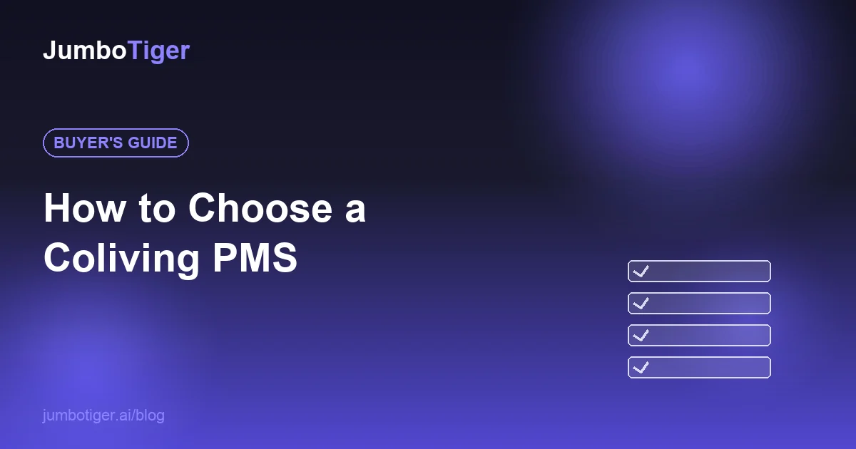 How to Choose a Coliving PMS in 2026: 12-Point Buyer's Checklist